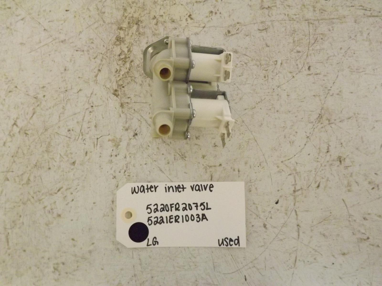 LG Washer 5220FR2075L 5221ER1003A Water Inlet Valve Used LG Washer 5220FR2075L 5221ER1003A Water Inlet Valve Used